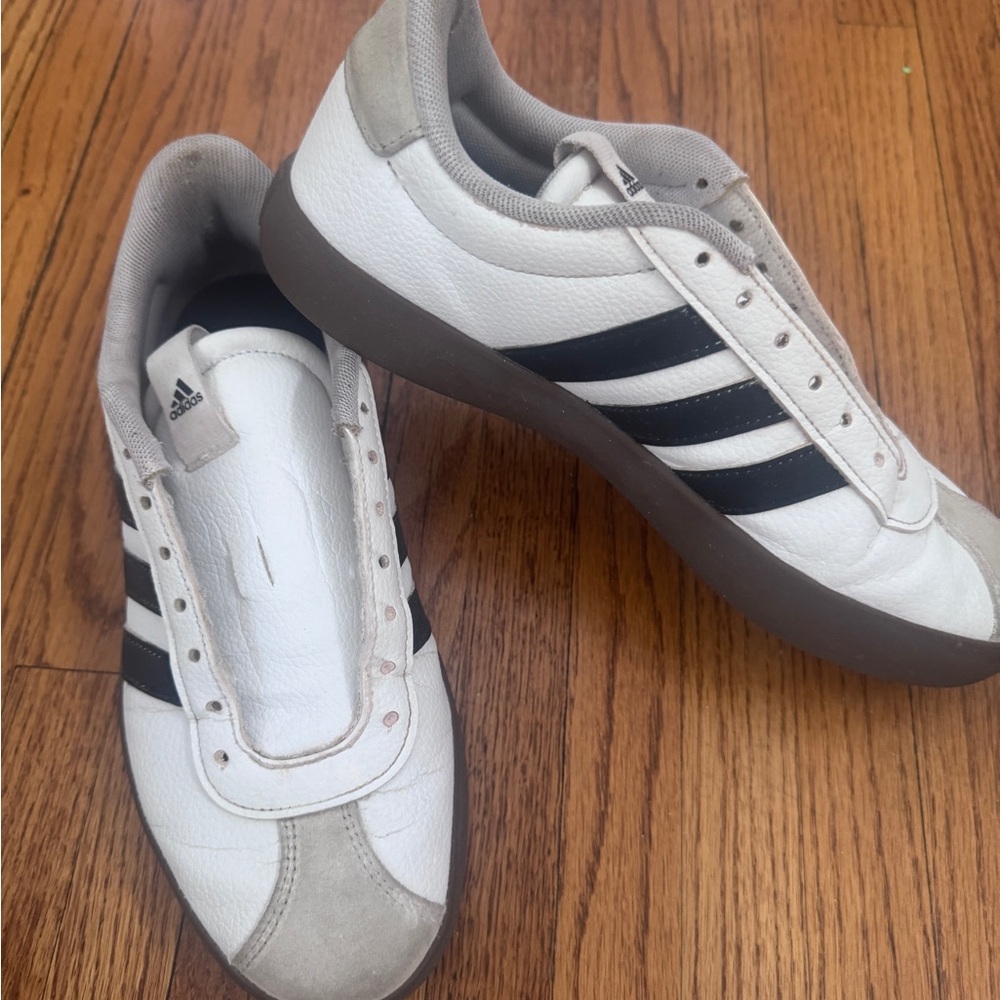 Adidas Men’s White and Black Sneakers